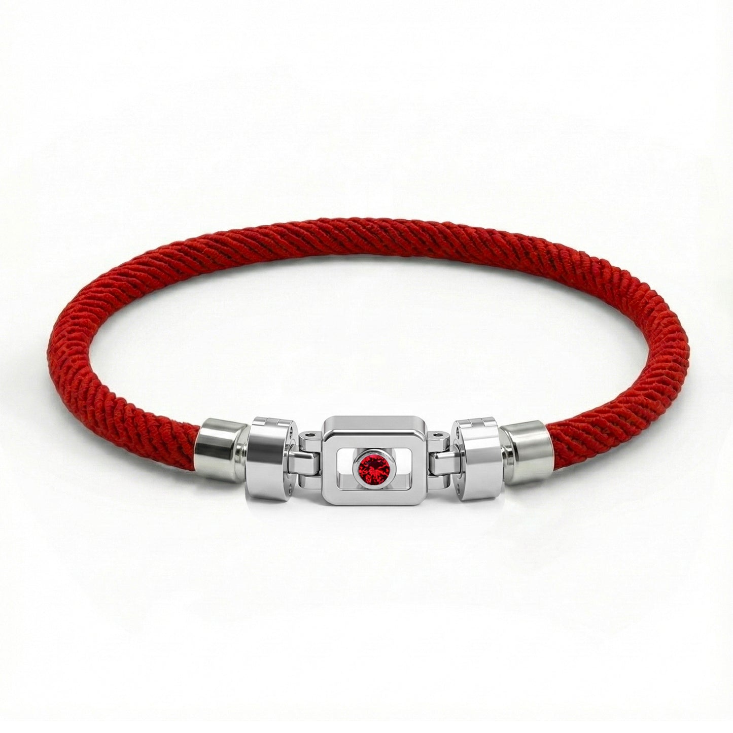 Ruby 925 Silver with Nylon XOXO Bracelet