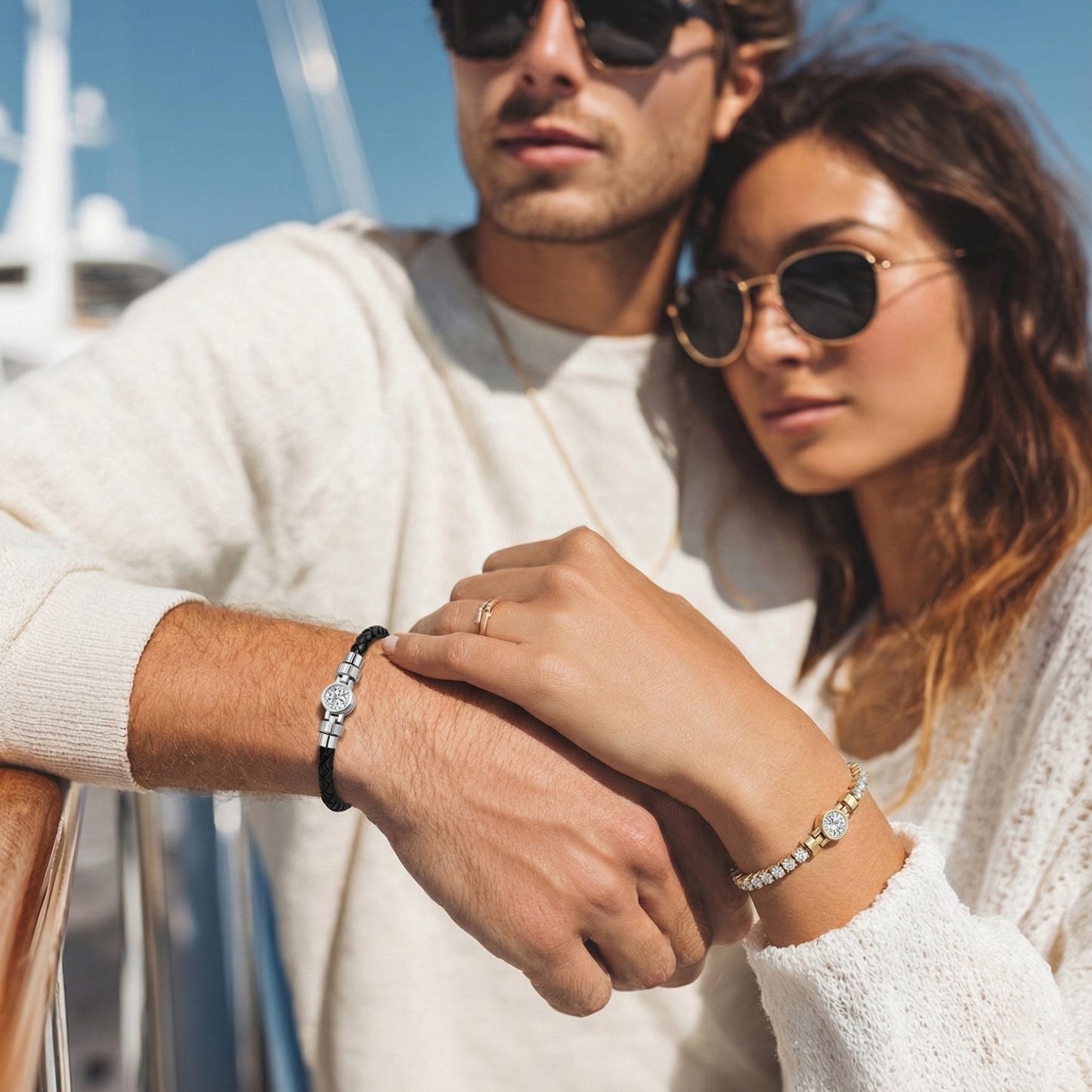 Jubilee 1 carat Round Brilliant Diamond with 3mm Eternity Diamond Bracelet in 18 carat White Gold