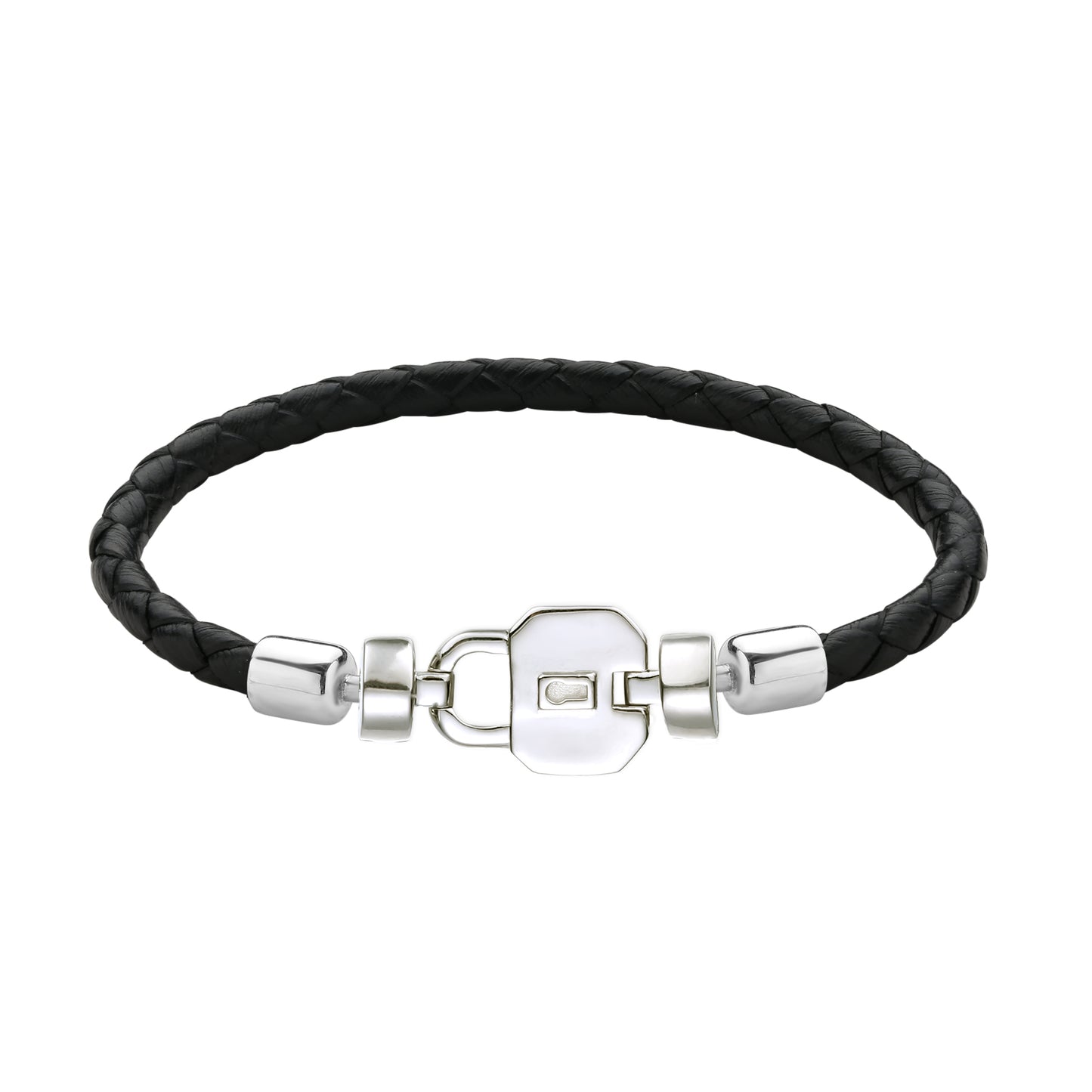 Regalia S Lock 925 with Italian Weaved Leather Bracelet