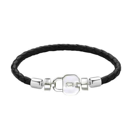 Regalia S Lock 925 with Italian Weaved Leather Bracelet