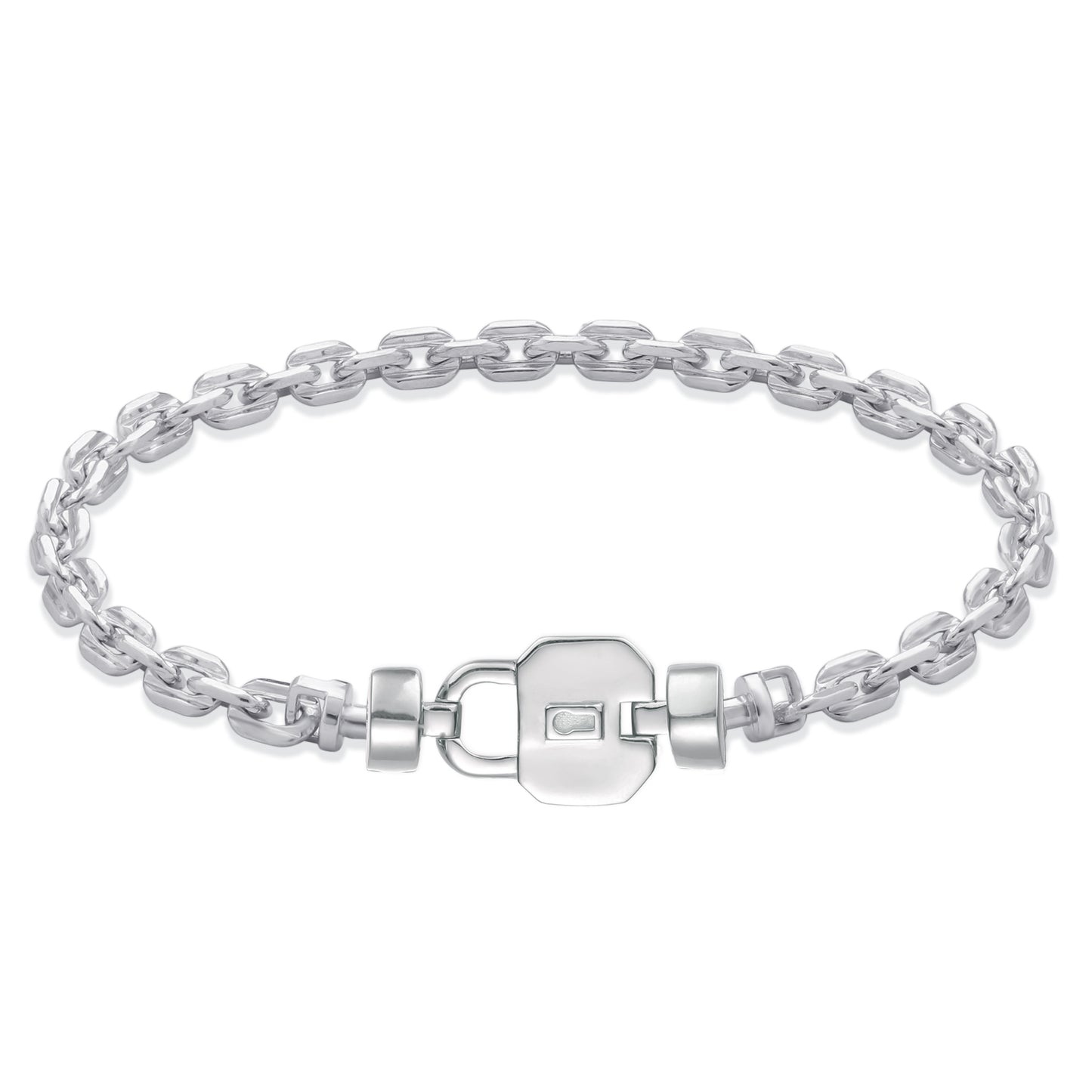 Regalia S Lock 925 Silver Chain Link Bracelet