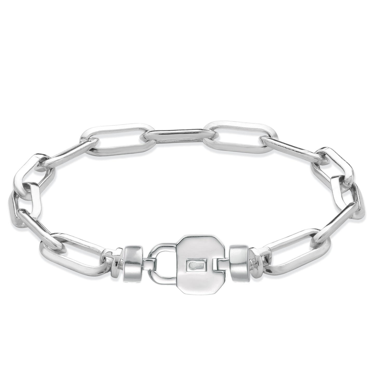 Regalia S Lock 925 Silver Chain Link Bracelet