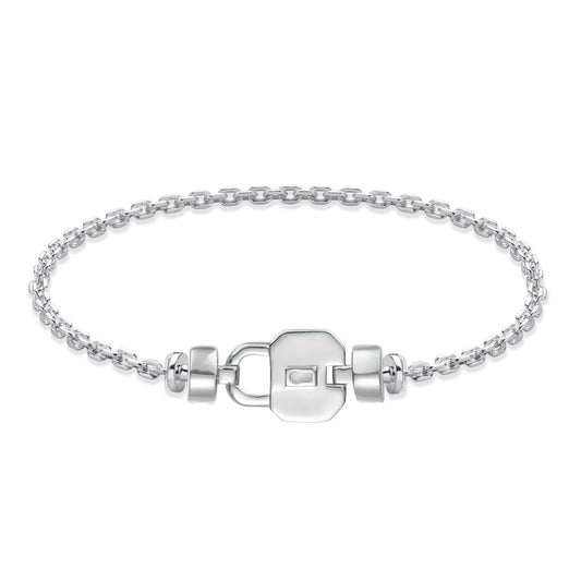 Regalia S Lock 925 Silver Chain Link Bracelet
