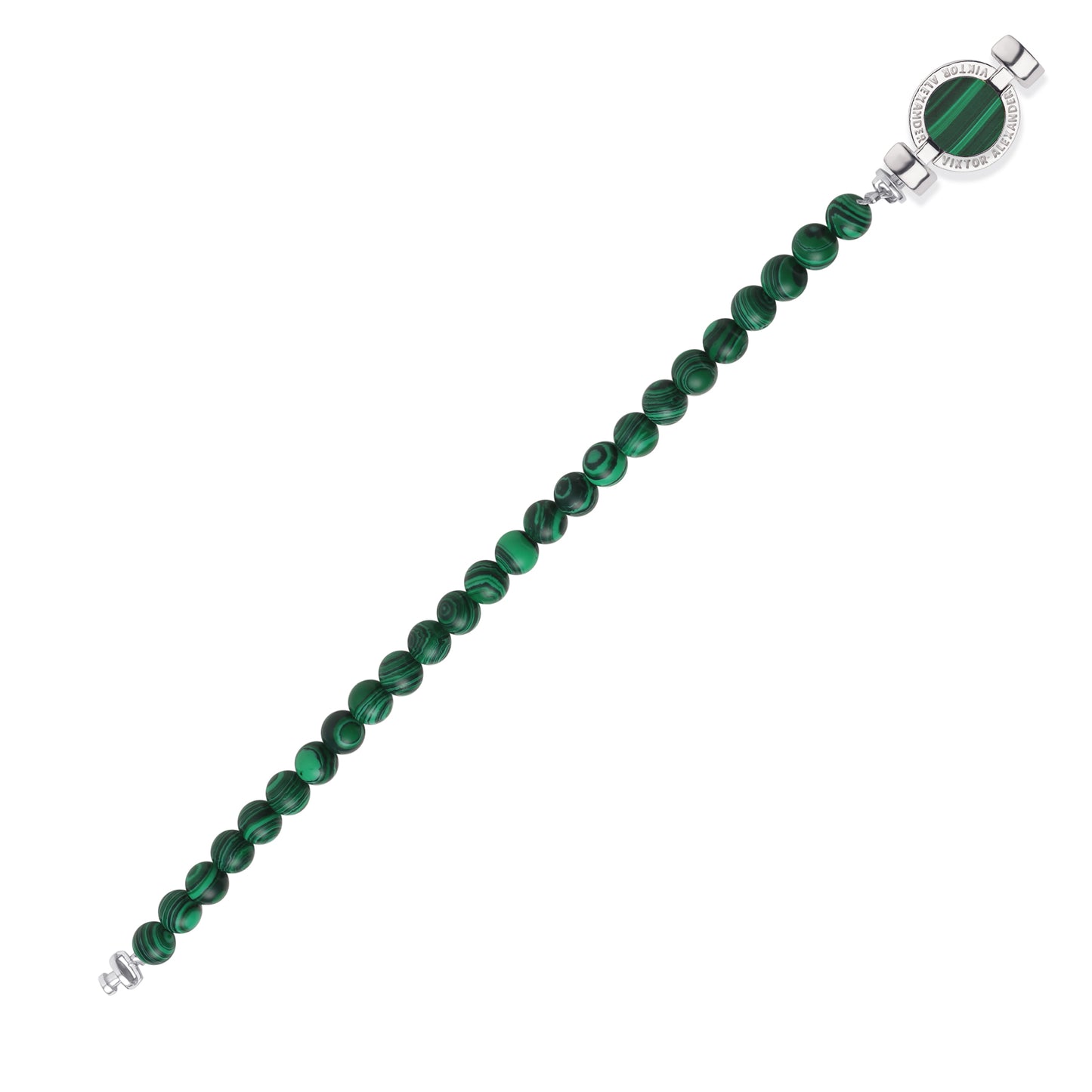 1889 Malachite 925 Silver Gemstone Bracelets
