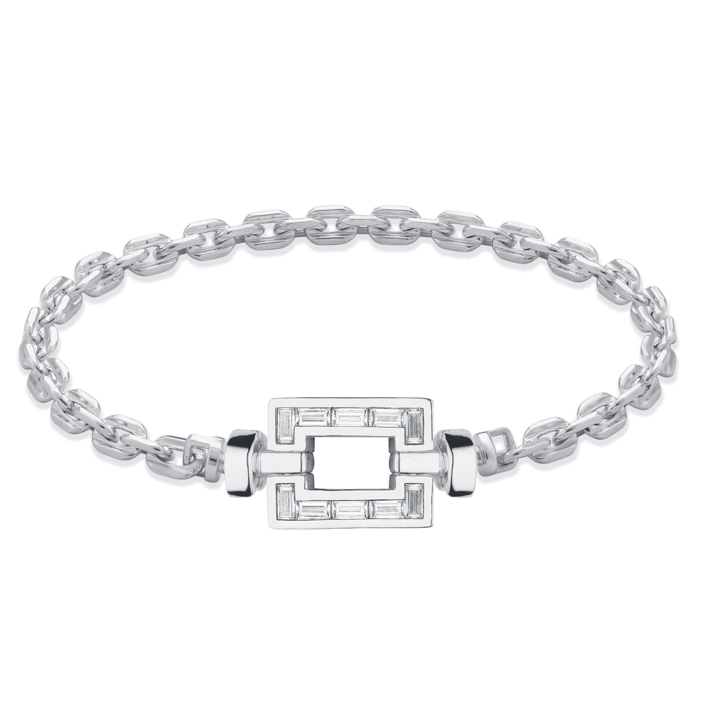Regalia Platinum Opus XL Baguette Diamonds Link Bracelet