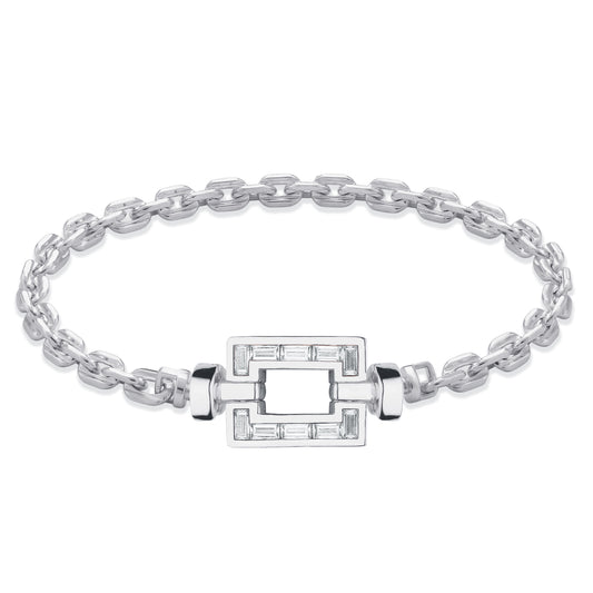 Regalia Platinum Opus XL Baguette Diamonds Link Bracelet