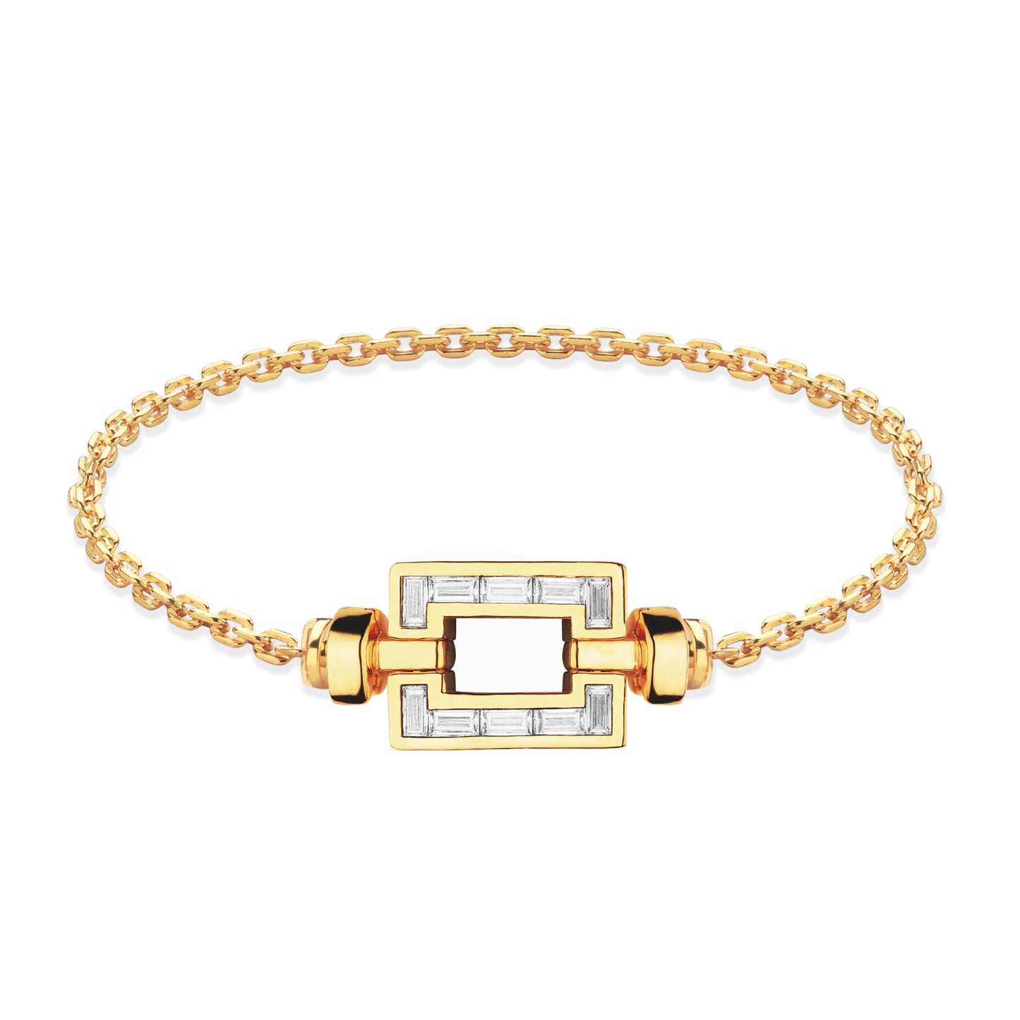 Regalia 18-Carat Gold Opus XL Baguette Diamonds Link Bracelet