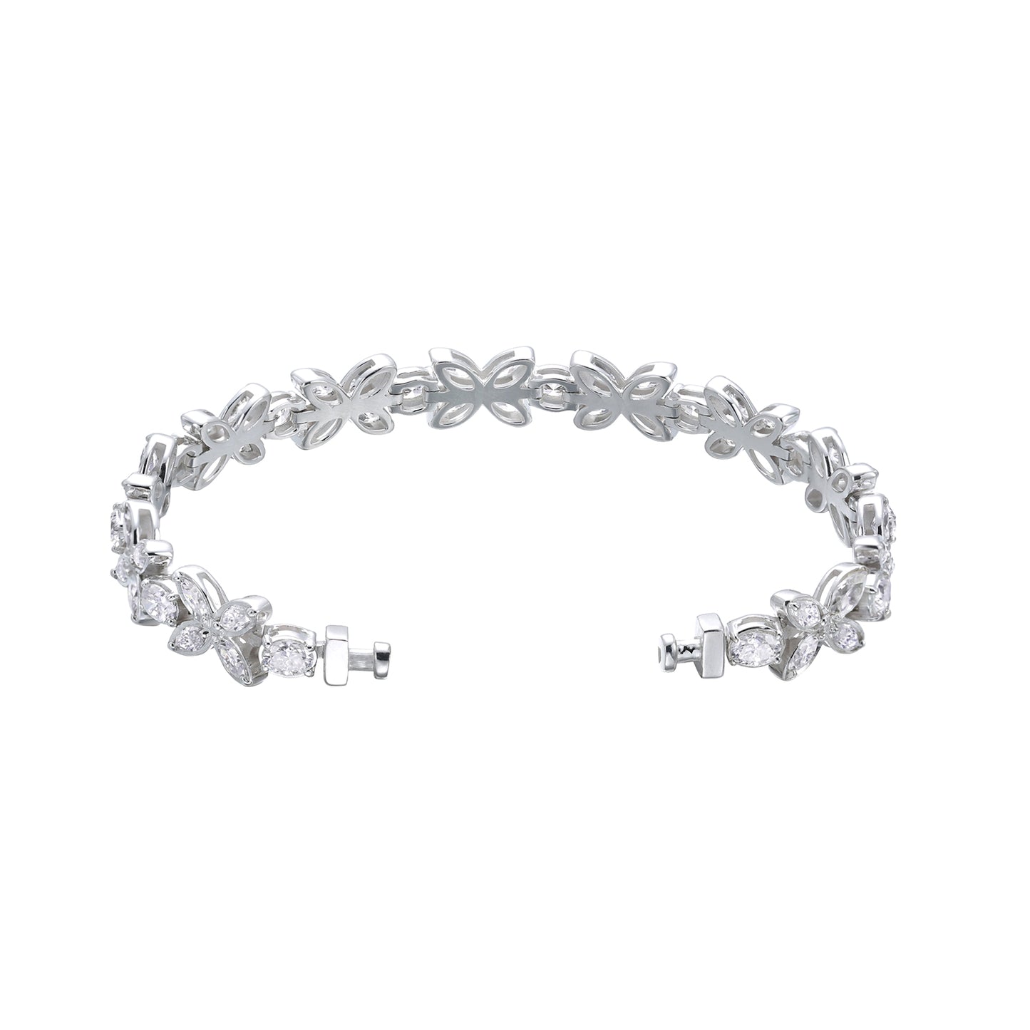 Regalia Platinum PT950 Flora L Diamond Eternity Bracelet