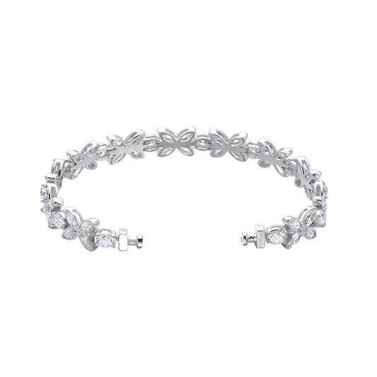 Regalia Platinum PT950 Flora L Diamond Eternity Bracelet