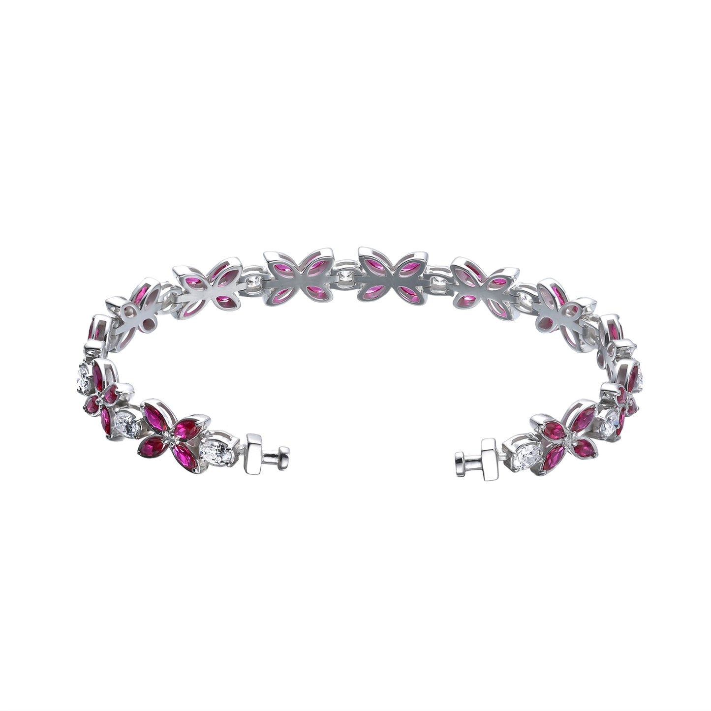 Regalia Platinum PT950 Flora L Ruby Eternity Bracelet