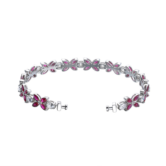 Regalia Platinum PT950 Flora L Ruby Eternity Bracelet