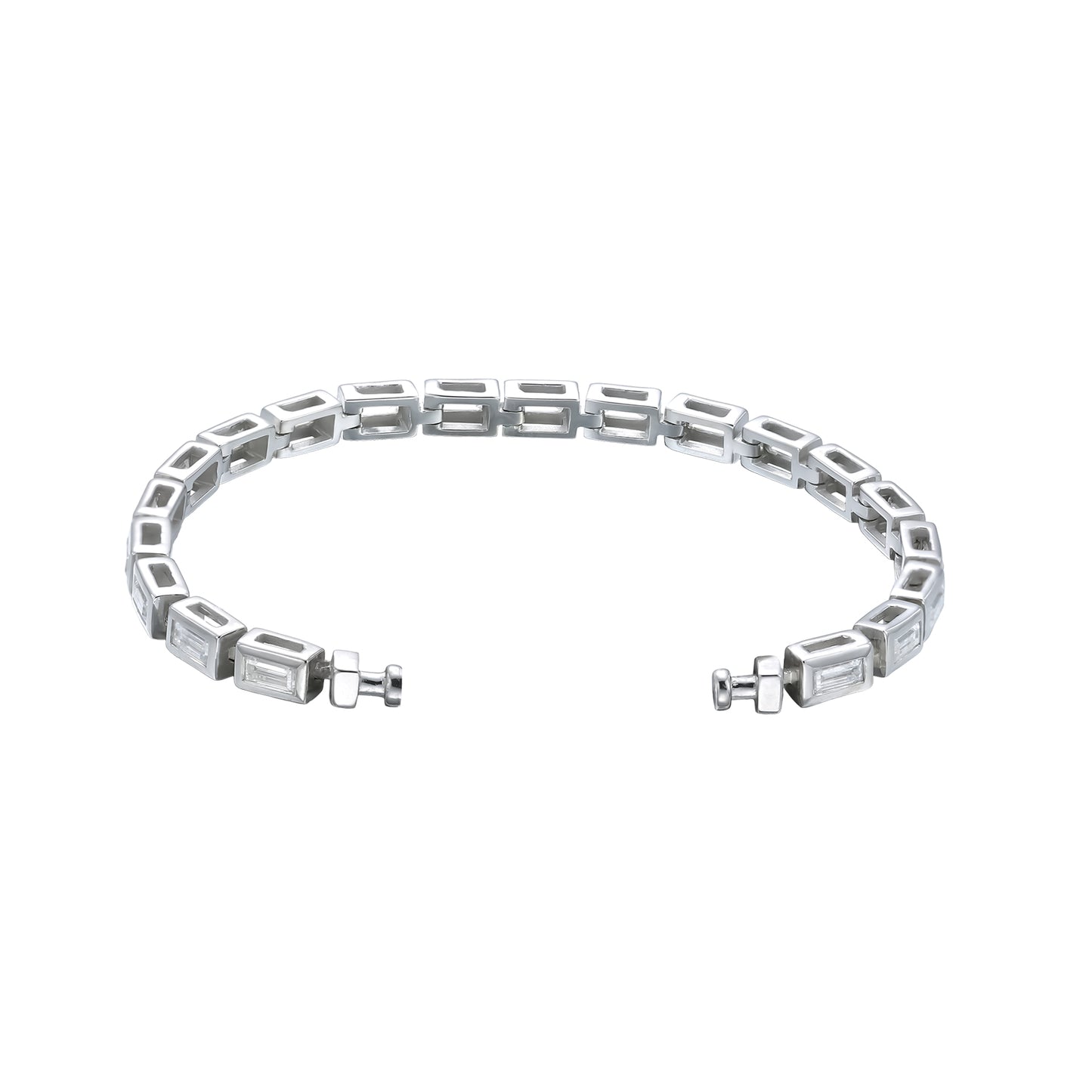 Regalia Platinum PT950 Baguette Diamonds Eternity Bracelet
