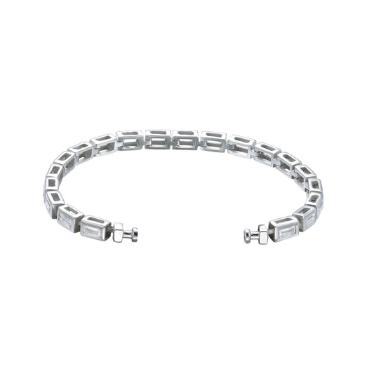 Regalia Platinum PT950 Baguette Diamonds Eternity Bracelet