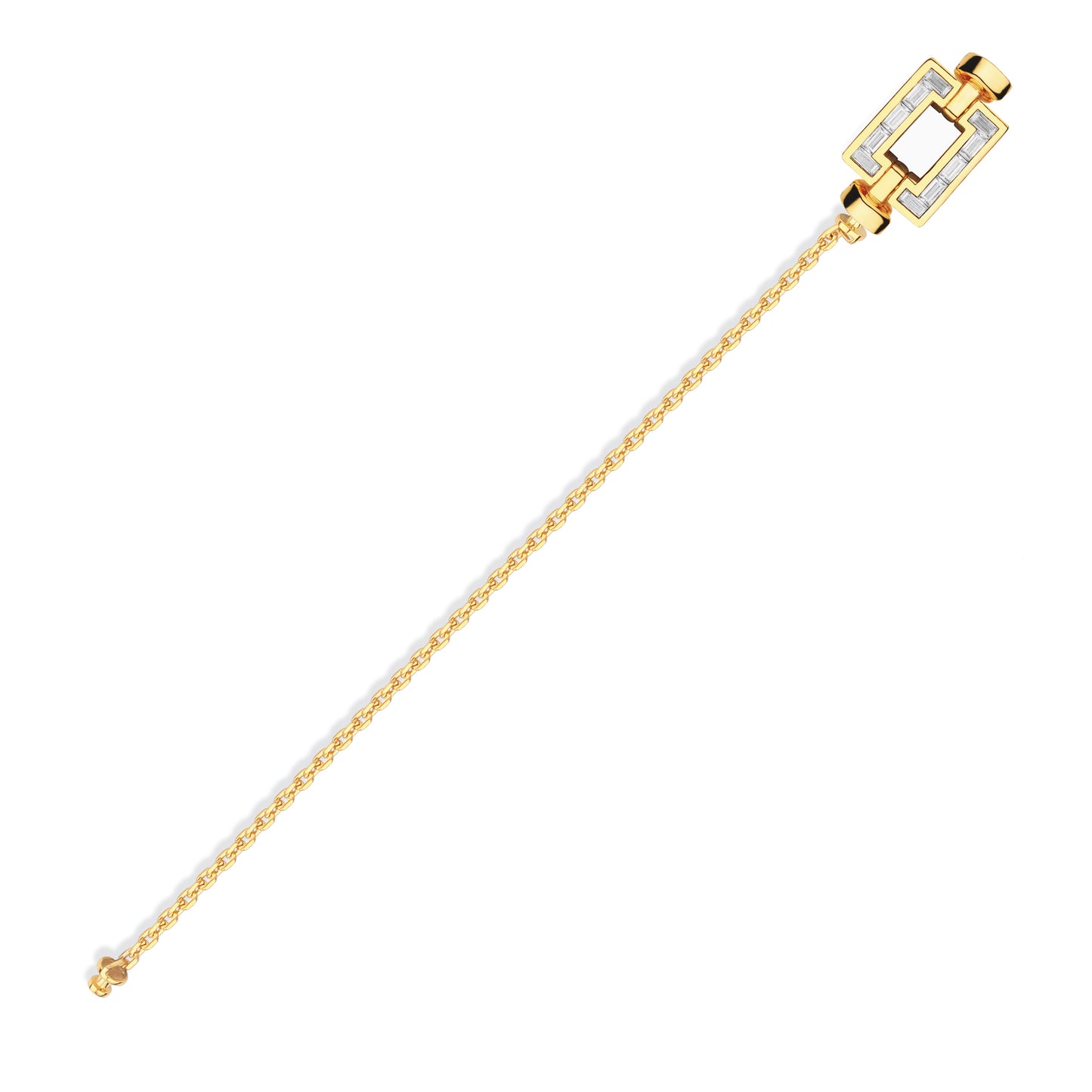 Regalia 18-Carat Gold Opus XL Baguette Diamonds Link Bracelet