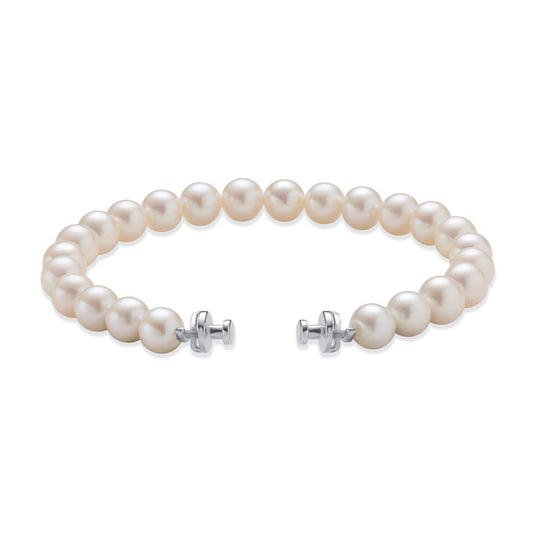 Regalia 6mm Freshwater Pearl Bracelet 925 Silver Link