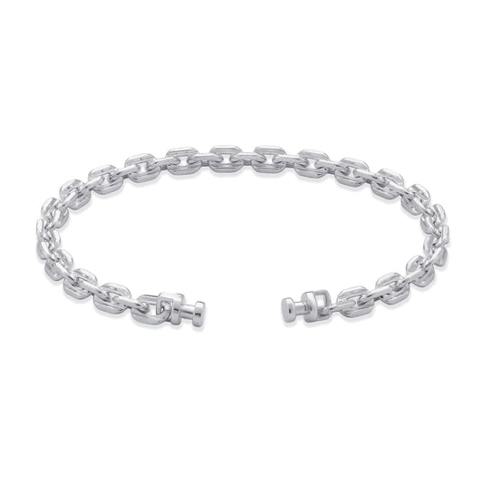 Regalia 925 Silver Diamond Cable L Chain Link Bracelet
