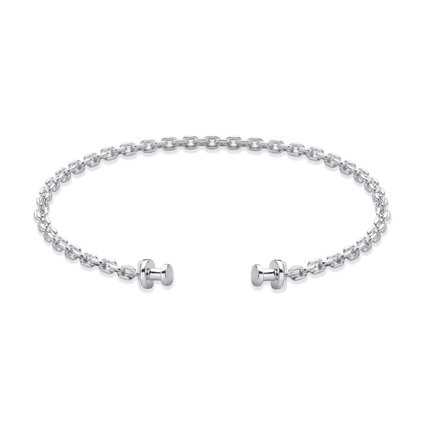 Regalia 925 Silver Diamond Cable S Chain Link Bracelet