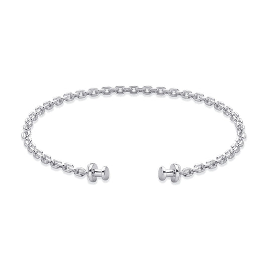 Regalia 925 Silver Diamond Cable S Chain Link Bracelet