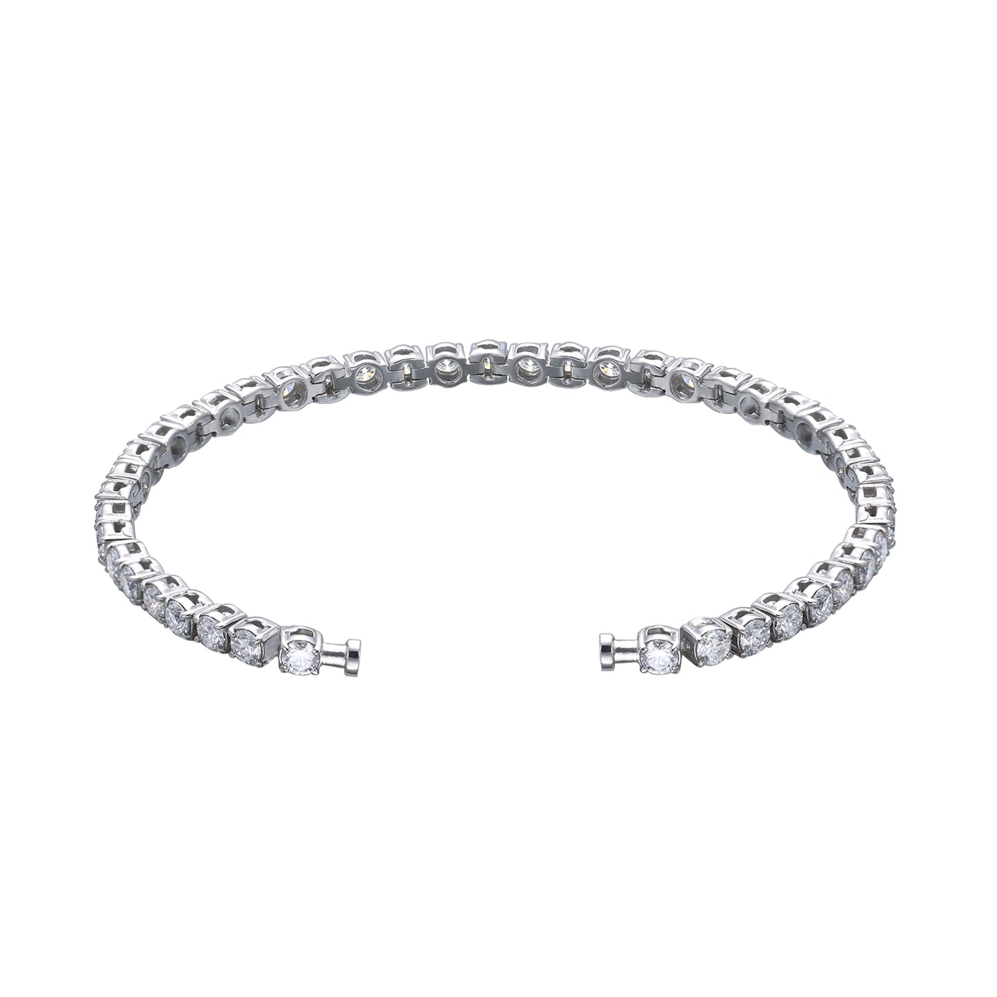 Regalia Platinum PT950 Round Diamond Eternity Bracelet
