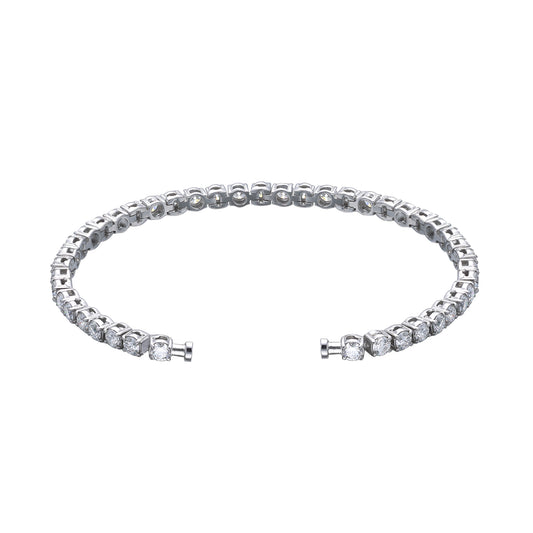 Regalia Platinum PT950 Round Diamond Eternity Bracelet