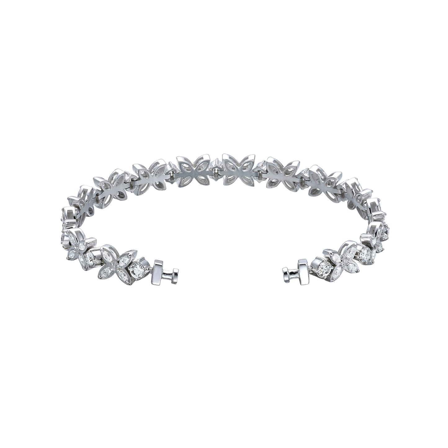 Regalia Platinum PT950 Flora M Diamond Eternity Bracelet