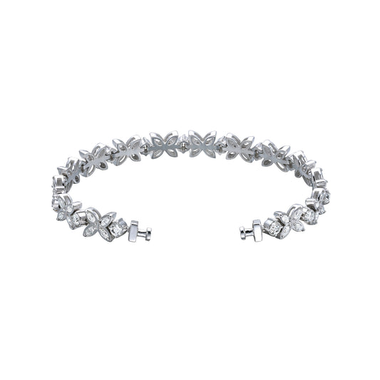 Regalia Platinum PT950 Flora M Diamond Eternity Bracelet