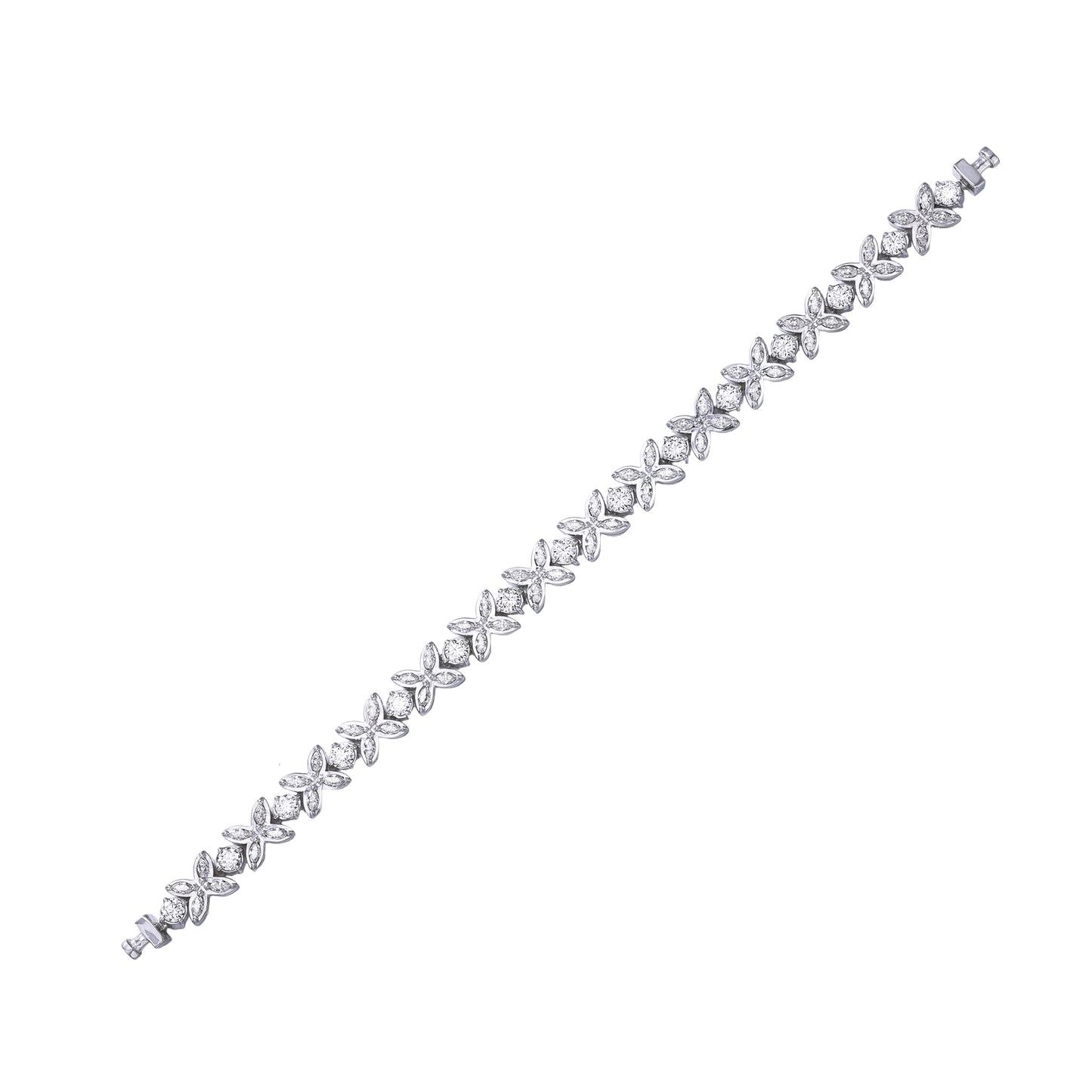 Regalia Platinum PT950 Flora M Diamond Eternity Bracelet