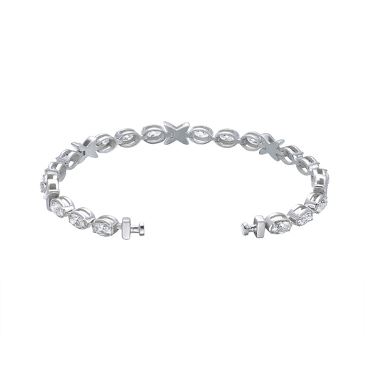 Regalia Platinum PT950 X-O43 Diamond Eternity Bracelet