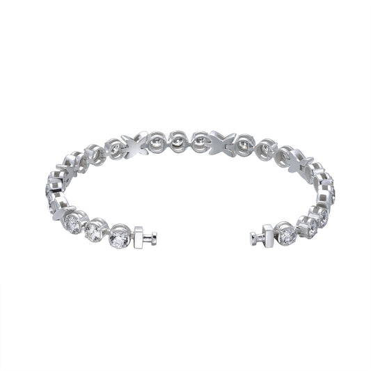 Regalia Platinum PT950 X-R4 Diamond Eternity Bracelet