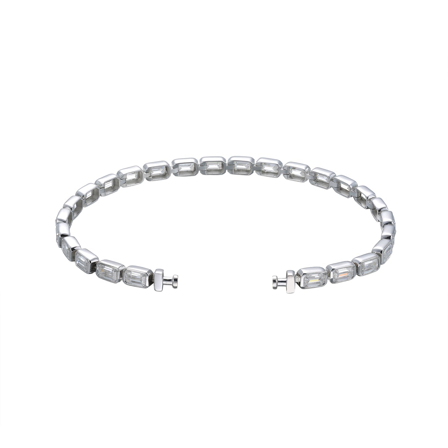 Regalia Platinum PT950 Octagon Diamond Eternity Bracelet