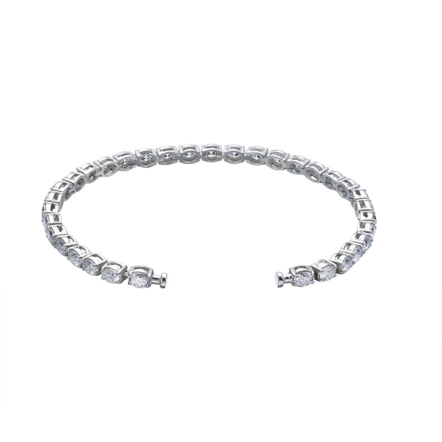 Regalia Platinum PT950 Oval Diamond Eternity Bracelet