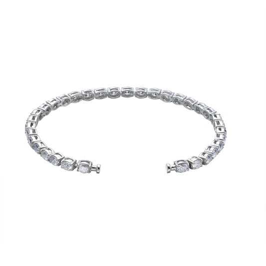 Regalia Platinum PT950 Oval Diamond Eternity Bracelet