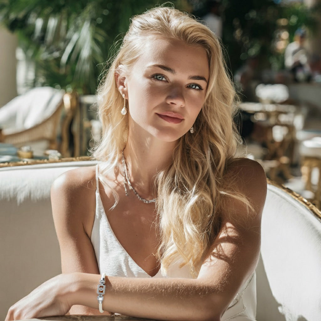 Diamond 925 Silver with Nylon XOXO Bracelet