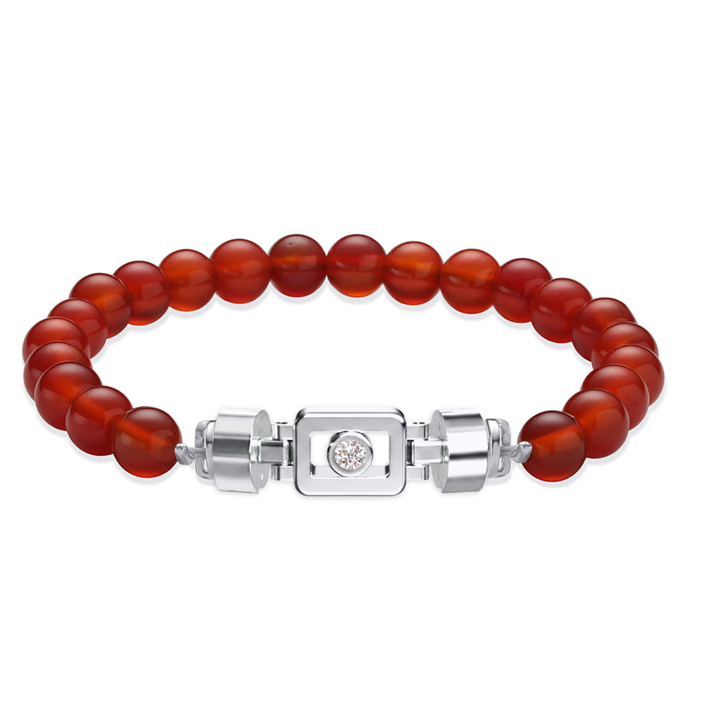 Diamond 925 Silver with Gemstone XOXO Bracelet