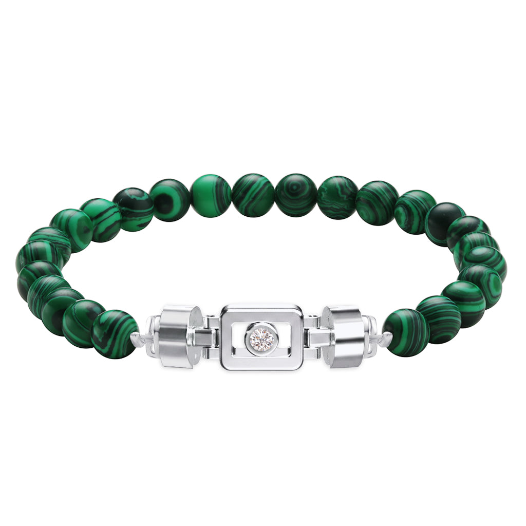 Diamond 925 Silver with Gemstone XOXO Bracelet