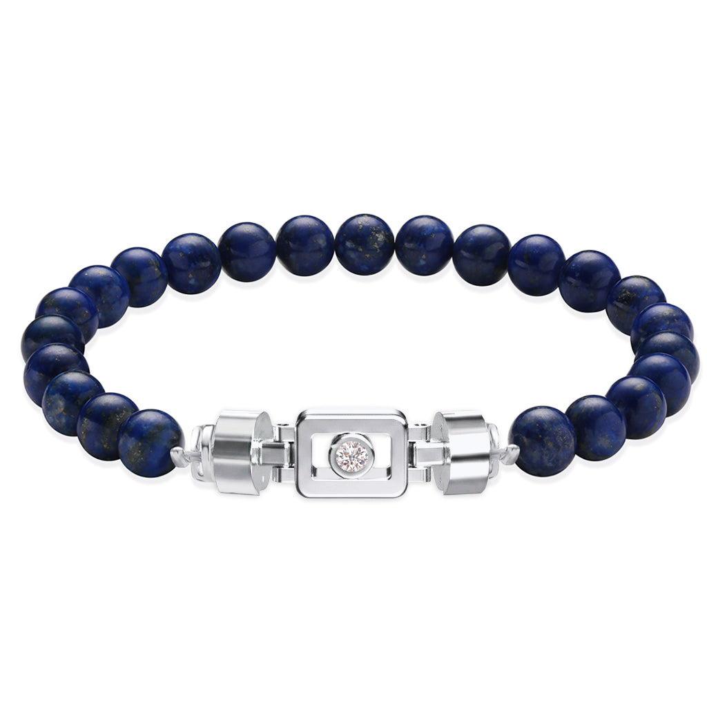 Diamond 925 Silver with Gemstone XOXO Bracelet