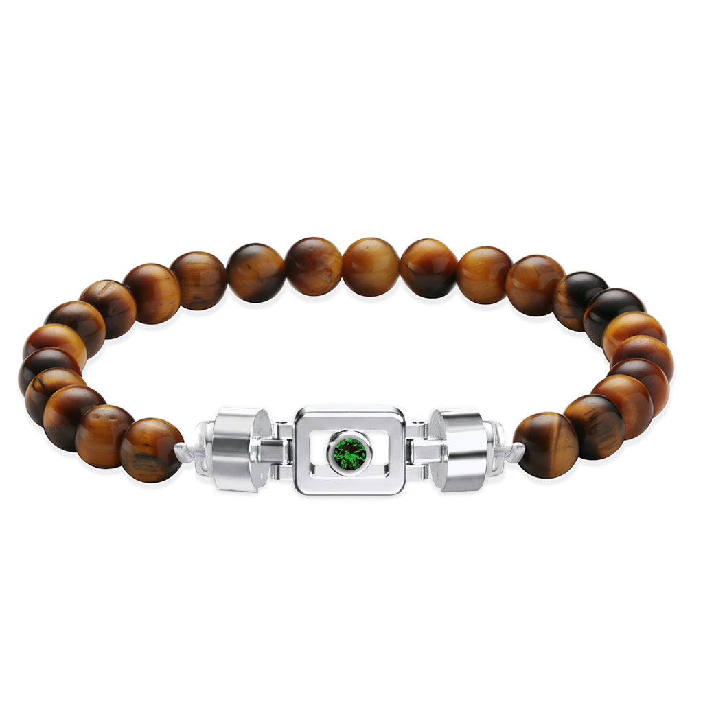 Tsavorite 925 Silver with Gemstone XOXO Bracelet