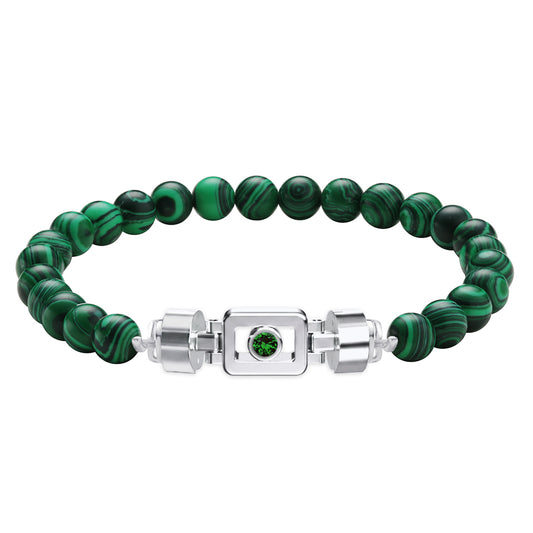 Tsavorite 925 Silver with Gemstone XOXO Bracelet