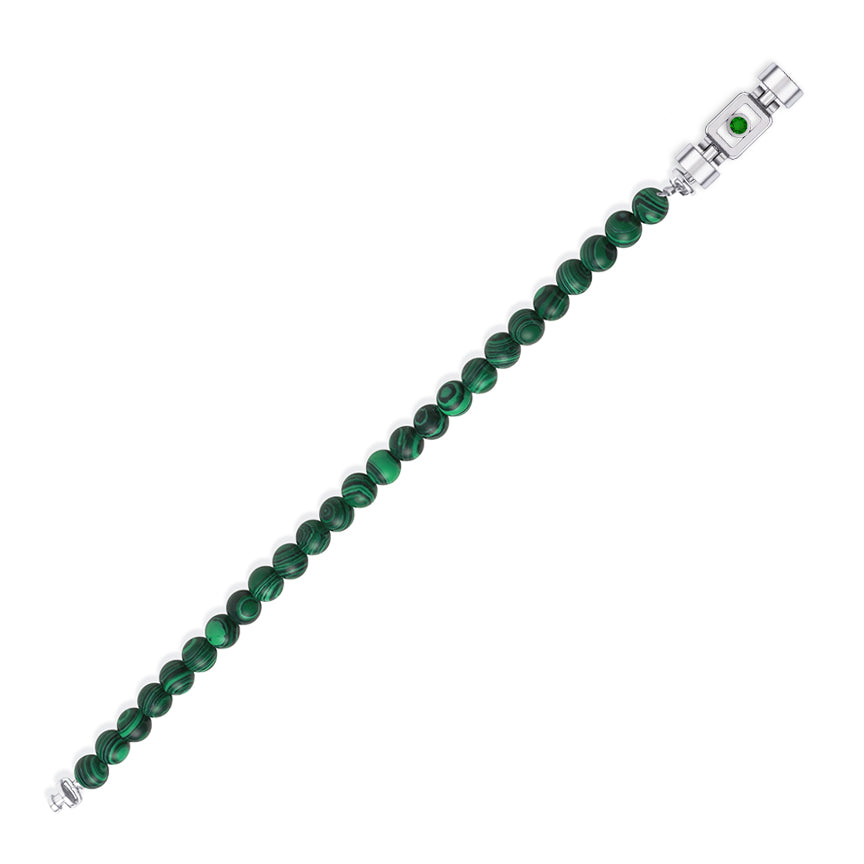 Tsavorite 925 Silver with Gemstone XOXO Bracelet