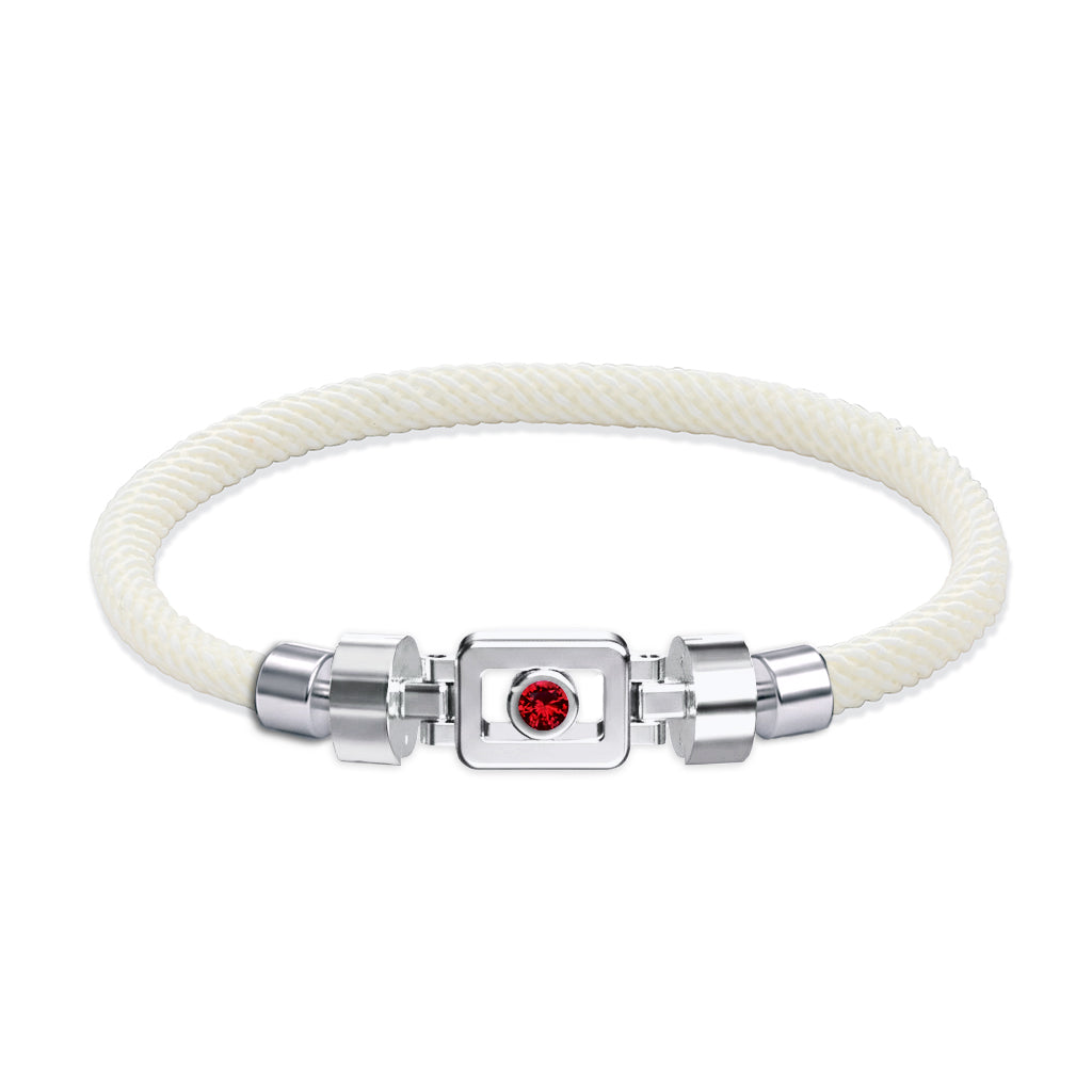 Ruby 925 Silver with Nylon XOXO Bracelet