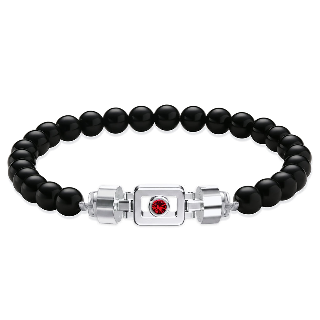 Ruby 925 Silver with Gemstone XOXO Bracelet
