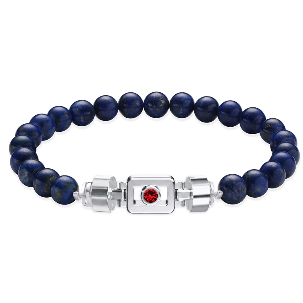 Ruby 925 Silver with Gemstone XOXO Bracelet