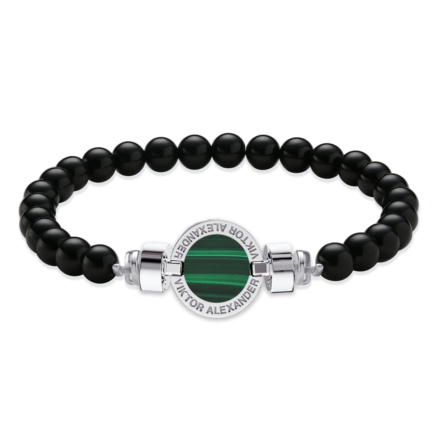 1889 Malachite 925 Silver Gemstone Bracelets