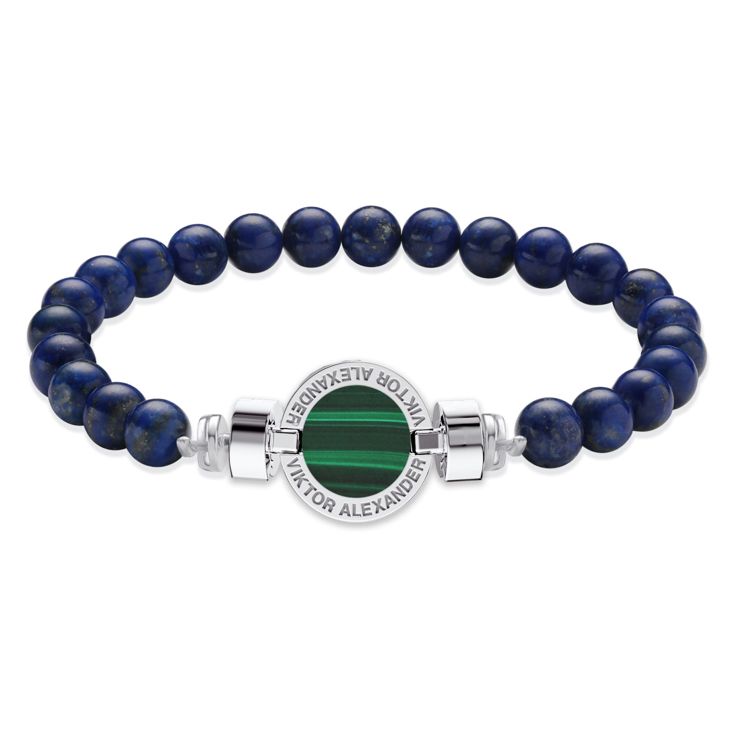 1889 Malachite 925 Silver Gemstone Bracelets