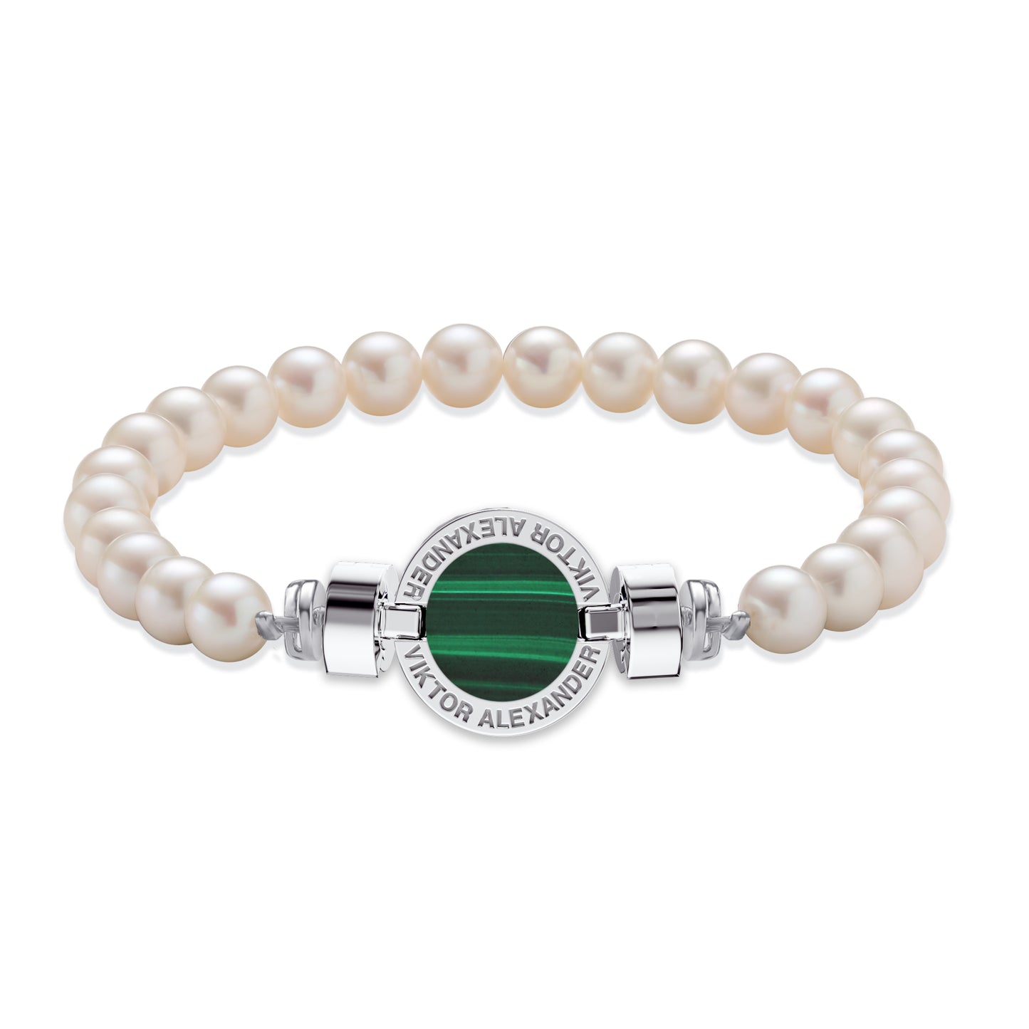 1889 Malachite 925 Silver Gemstone Bracelets