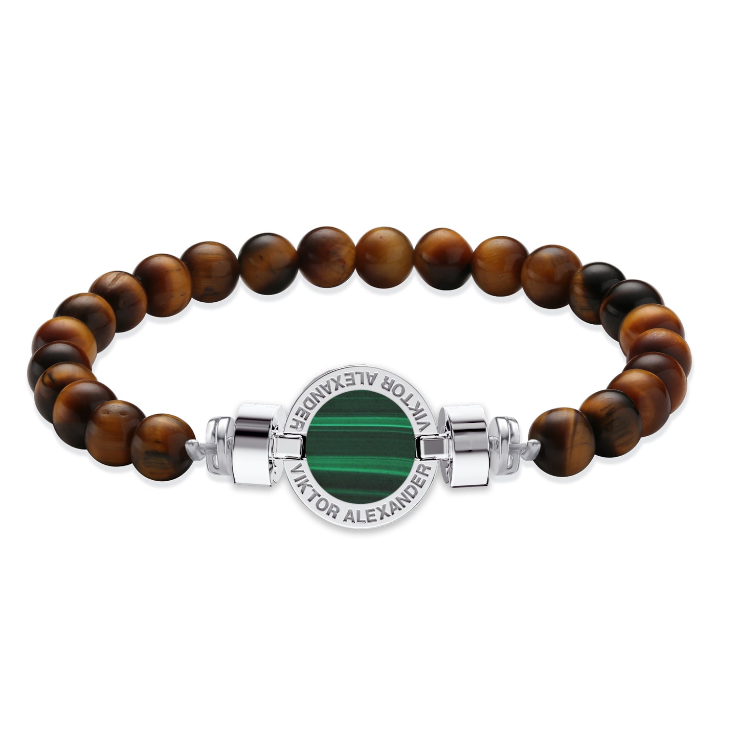 1889 Malachite 925 Silver Gemstone Bracelets