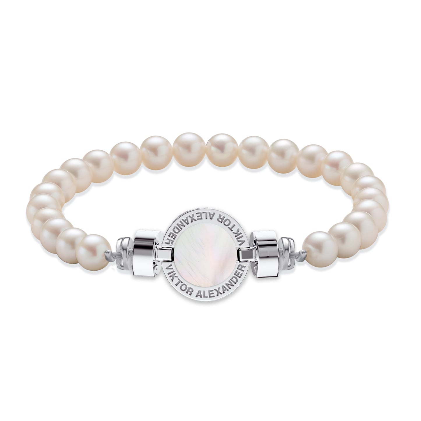 1889 Mother of Pearl 925 Silver Gemstone Bracelets