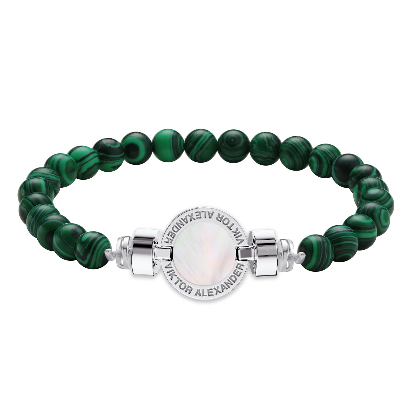 1889 Mother of Pearl 925 Silver Gemstone Bracelets