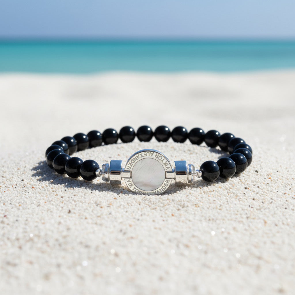 1889 Mother of Pearl 925 Silver Gemstone Bracelets