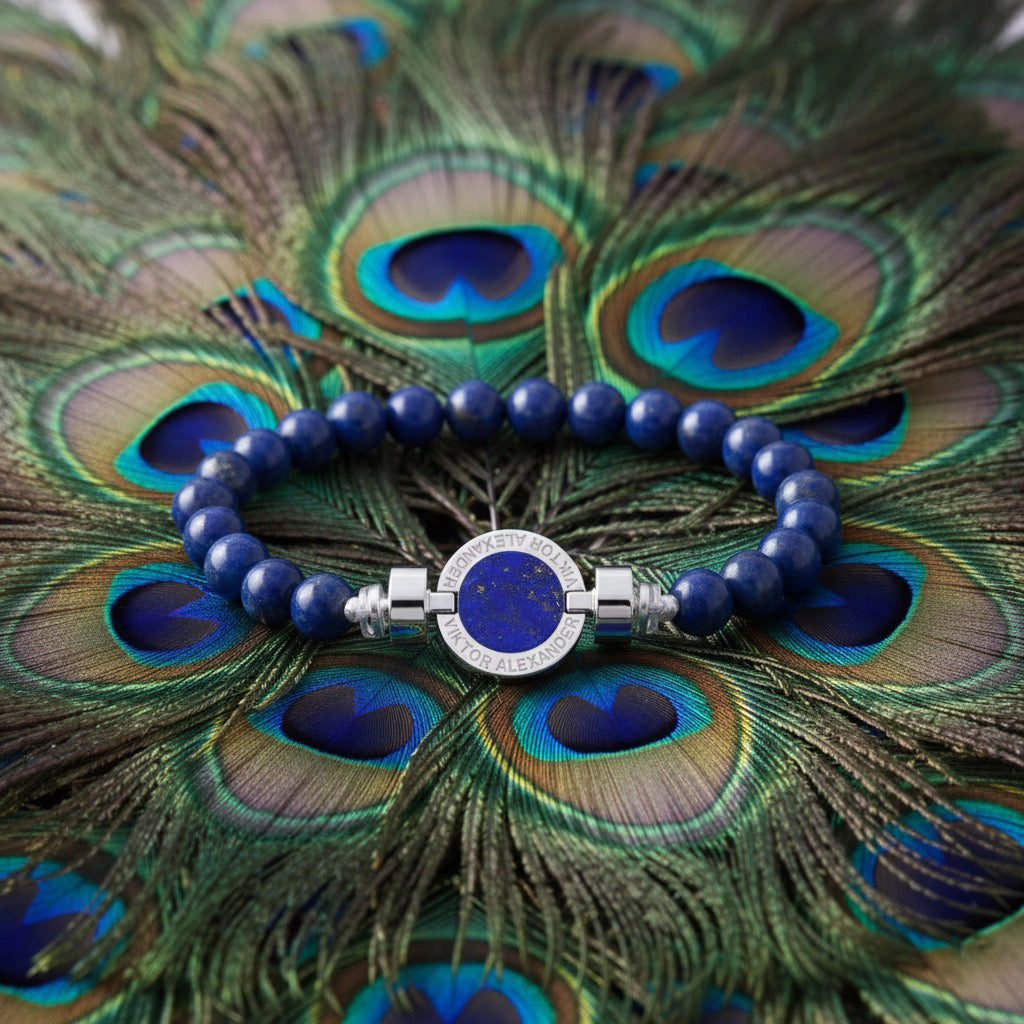 1889 Lapis Lazuli 925 Silver Gemstone Bracelets